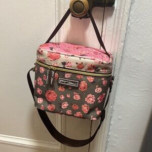NEW Betsey Johnson Pink and Brown Floral Insulated Lunch Bag